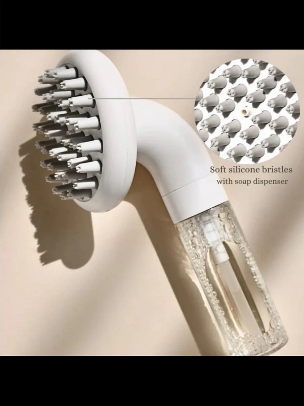 White Dog Grooming Foam Dispenser Brush